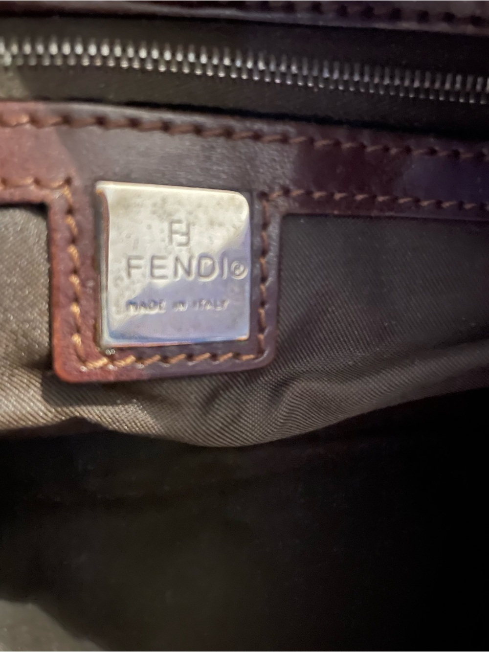 Fendi Zucca Canvas Shoulder Bag in Brown - Picture 3 of 3